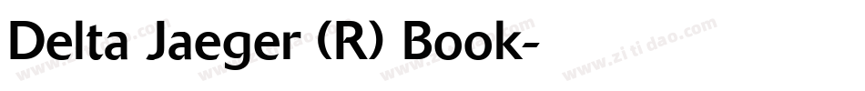 Delta Jaeger (R) Book字体转换